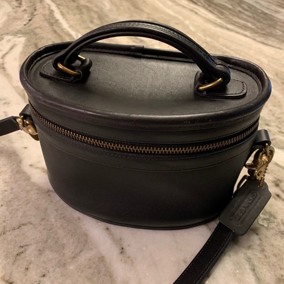 Coach Bags Coach Black Leather Train Case Bag Excellent Condition